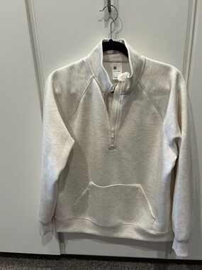 all in motion Heathered Cream Quarter-Zip Pullover Sweatshirt